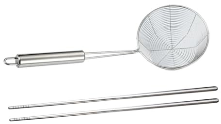 LIFKOME Passoire à Araignée Et Louche Acier Inoxydable Écumoire Domestique Et Ustensile De Cuisine Pour Friture