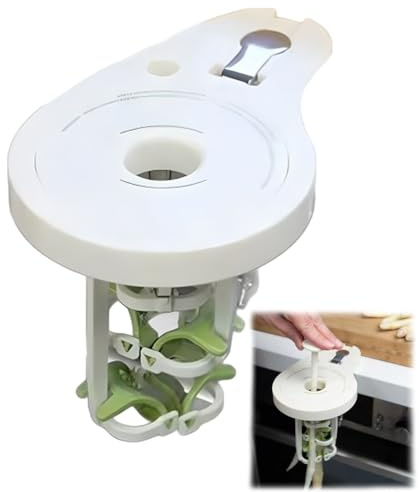 Spargelschäler, Spargelschäler mit 6 Präzisionsklingen, Schraubzwinge & Stößel, Spezialschälmesser, Spezialschälmesser für Spargel, Spiralclip und Stößel, manueller nicht elektrischer Spargelschäler