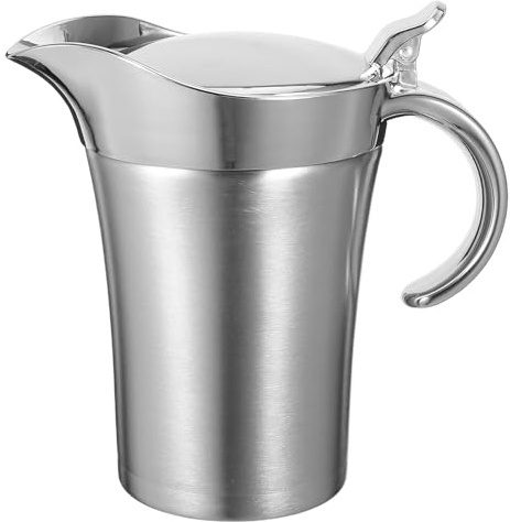 Cabilock Salsera térmica de acero inoxidable para salsa y condimentos, ideal para uso doméstico y en restaurantes, 750 ml