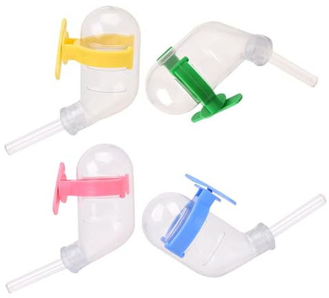 ELEOUTI 4 pezzi Beverini per Piccoli Animali Dispenser Acqua Antiperdita e Silenzioso Bevitore per Criceti e Conigli Facile da Installare Gabbie Materiali Resistenti Colore Colore Casuale