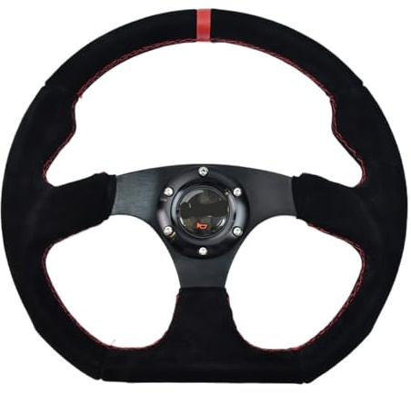 Lenkrad Auto,Sportlenkrad Universal-Autolenkrad, 320 Mm, Lenkrad Mit 40 Tiefer, Flacher Halterung