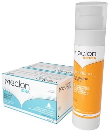 Bundle di Meclon Idra e Intima Quotidiana, Trattamento Lenitivo e Calmante che Può Essere Utilizzato per la Vaginite Atrofica, Mousse Detergente Intima Delicata per Uso Giornaliero