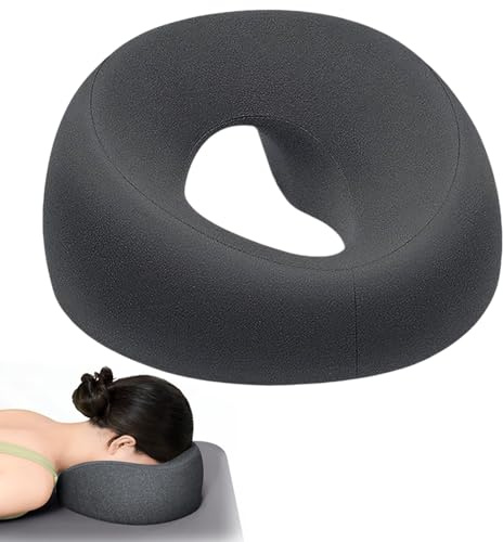 PLLYPE Massagekissen Kopf Loch, Massage Kopfstütze für Bett, Massage-Gesichtswiegenkissen, U-förmiges Gesichtskissen aus Memorys-Schaum, Massagebett Kopfstütze für Schreibtische Spa Salons Massagebett