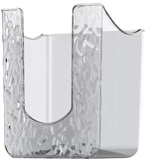 Soporte para toallitas de baño, de almacenamiento de pañuelos, organizadora montada con adhesivo con construcción transparente, diseño de protección higiénica que ahorra espacio