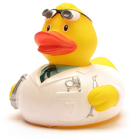 Paperelle di gomma dentista | Anatra di gomma | Paperella da Bagno | Duckshop | Rubber Duck | Gioco per il bagnetto | L: 8 cm