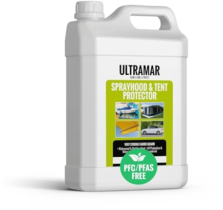 Ultramar - Sprayhood & Tent Protector - Imperméabilisant pour Tente, Bimini pour Bateau, Store Banne, Toit Convertible - Spray d'imprégnation - Imprégnateur (2,5 L)