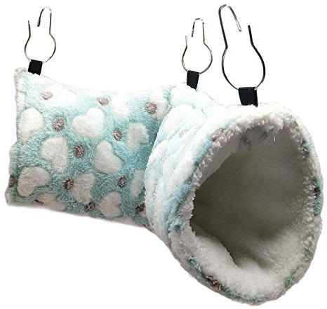 Oncocare Kleintier-Hängetunnel, Hängespielzeug für Hamster, Hängematte, Bettzubehör für Chinchilla, Frettchen, Eichhörnchen, Meerschweinchen, Ratte, die Sich schlafend stellt