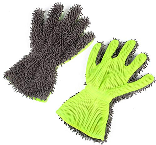 azurely Gant de lavage de voiture et de jante en microfibre, élastique, facile à nettoyer, super doux et absorbant, 30 pièces 21,5 cm