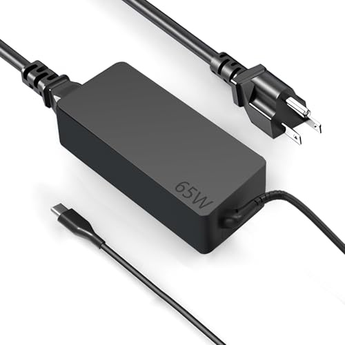 USB C 65W Laptop Charger Compatible with Lenovo Thinkpad X1 X13 T14 T15 T480s T580s ADLX65YDC2A ADLX65YLC2D Yoga 7i 9i C930 C940 Chromebook C330 S330 100e 300e 65W Laptop Power Supply Adapter Cord