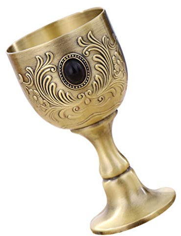 IMIKEYA Coupe à Vin Rétro Mini Tasse Métal Calice Vintage Pour Usage Maison Hôtel Restaurant