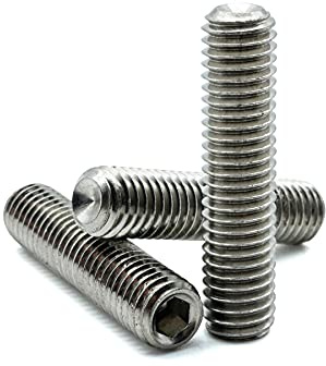 Hippo Hardware M2 (2mm X 6mm) Grub Screws Cup Point Hex Allen Socket Set Screws A2 Stainless Steel (Pack of 30)