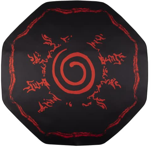 Konix Naruto Shippuden Gaming Bodenmatte 98 x 98 cm für Bürostuhl - Rutschfester Belag - Motiv Hakke-Siegel
