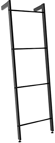 CLP Handtuchhalter Betti I Handtuchständer Aus Metall I Stehende Badetuchleiter Schwarz, Farbe:schwarz