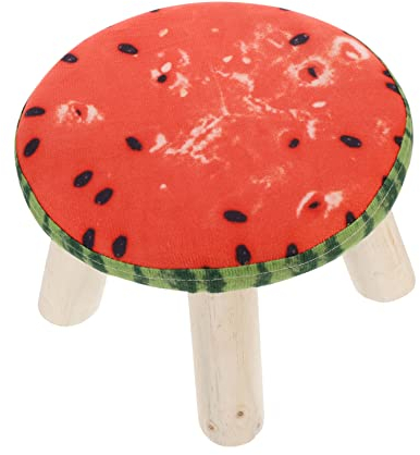 Levemolo Holzhocker Mit Baumwoll-leinenbezug Kleiner Cartoon-holzhocker Als Wechselschuhhocker Für Haushalt Langlebig Und Praktisch