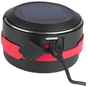 Toddmomy LED Solar Campinglampe mit 3w Leistung Leichter Abs Material 1200mah Akku Faltbar für Zelten und Angeln Inklusive Haken für Einfache Befestigung
