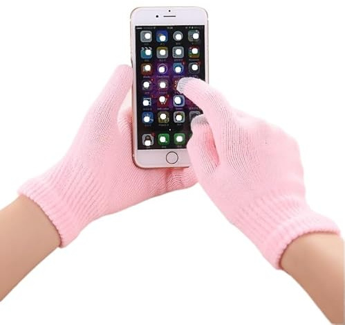 Männer Warme Handschuhe Winter Winddicht Finger Handschuhe Nicht-Slip Sport Radfahren Handschuhe Outdoor Touchscreen Voll Finger Handschuhe (Color : Pink2, Size : One Size)