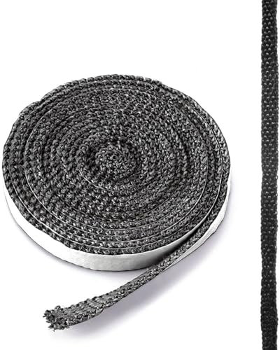 Junta Refractaria para Chimeneas y Tubos de Estufa Cuerda de sellado for chimenea, 2 uds., 10/15mm, puerta de estufa de leña, cordón de sellado de fibra de vidrio autoadhesivo, repuesto de cinta de ju