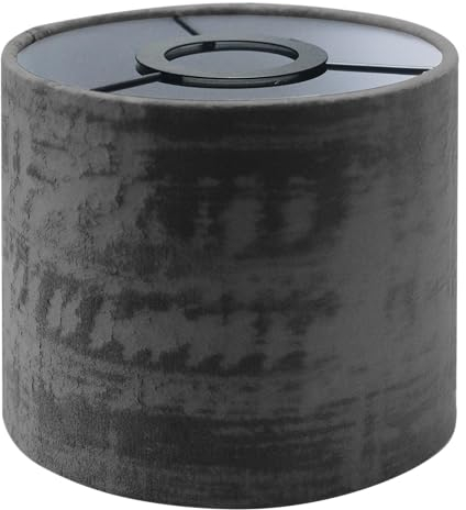 REV Paralume in stile vintage – Paralume per lampada da tavolo, Ø 14 cm, paralume di ricambio per lampada da terra, rotondo, nero