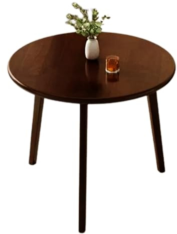 JHAISMAO Rund Küche Tisch Massiv Buchenholz Modern Esstisch Küche Esszimmertisch Für Kleine Räume(Size:80CM,Color:A)
