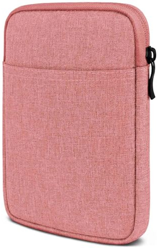 moex eBook Hülle für Amazon Kindle (2022) Tasche mit Reißverschluss und Fach für Zubehör, Stoff E-Reader Sleeve weich Gepolstert, Schutzhülle Minimalistisch Dash Case, Rosa