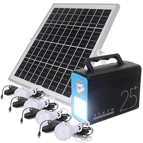 QINGDONGDZA Generatore solare portatile, centrale elettrica portatile da 100 W con pannello solare da 40 W, con presa CA CC per uso domestico, torcia a LED, camper, avventura in campeggio all'aperto