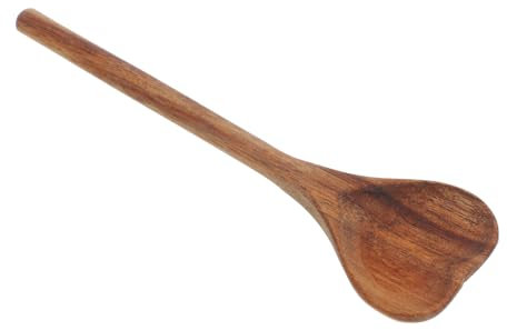 Mikinona Herzförmiger Holzlöffel Wiederverwendbares Besteck Für Kaffee Dessert Tee Kompakt Und Elegant Für Küche Und Büro