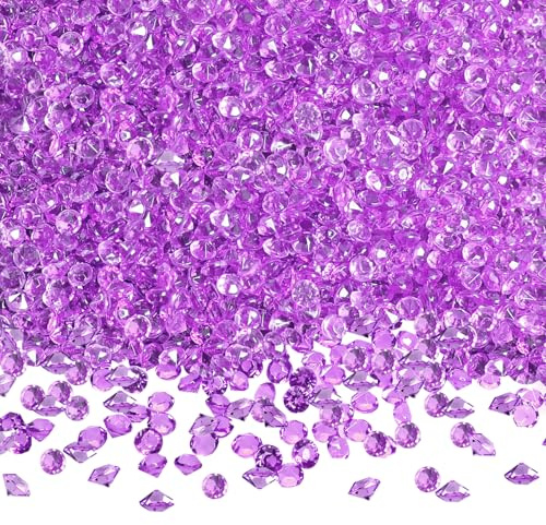 TOAOB 5000 Pezzi Cristalli Decorativi Dispersione 3 mm Viola Chiaro Diamante Acrilico Coriandoli per Vasi Riempitivi Artigianato Decorazioni Tavoli