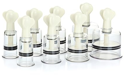 Wokyo Set di 8 coppettazioni con magneti, kit professionale per coppettazione cinese Acupoint, torsione manuale, set di coppettazione sottovuoto rotazionale per ridurre la cellulite e alleviare