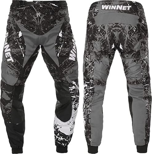 WinNet Pantaloni Bimbo Bambino Moto Cross Fuori Strada Enduro 4 6 8 10 12 Anni Mini Quad Motocross Calzoni Fuoristrada MX