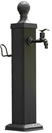Fontana a cascata da esterno con supporto per tubo flessibile, design classico intagliato per cortili e terrazze di ville