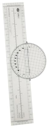 QUXVUIS Accessori essenziali per studenti Righello tecnico con plotter azimutale rotante a 360° per voli facili Semplifica e velocizza la modifica dei piani di volo