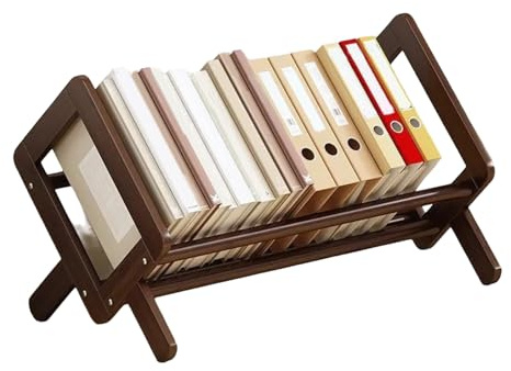 Étagère de bureau de table – 40 x 25 x 26 cm – Bibliothèque inclinable en bois – Organiseur de bureau réglable | Mini présentoir pour manuels scolaires, cahiers, albums photo, C, dossiers, décoration