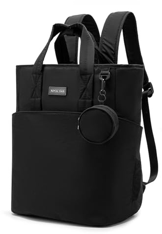 ROYALFAIR Wickelrucksack Baby, Große Wickeltasche Rucksack mit 3 Isolierten Flaschenfächern, Wasserdichte Windeltasche mit Kinderwagen Befestigung, Multifunktionale Mama Tasche für Reisen und Alltag