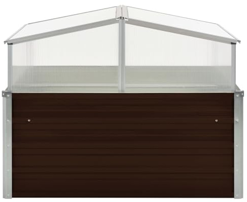 Gecheer Serra da giardino in PC e acciaio, serra spaziosa con ventilazione superiore regolabile 100x100x85 cm in acciaio zincato per balcone terrazza patio, protezione piante fiori erbe aromatiche