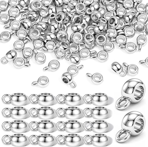 RAHHLIZS 100Pcs Spacer Beads for Jewelry Making Links Bail Beads