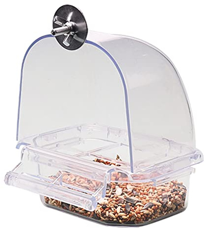 sodeber Fournitures pour Oiseaux Transparentes Mangeoire pour Cage à Oiseaux en Plastique Facile à Installer, à Utiliser et à Nettoyer, Bols d ' Alimentation en Plastique de qualité Alimentaire