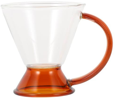 SHINEOFI Cafetera Vintage de Vidrio Borosilicato Transparente Diseño Retro, Fácil de Lavar y Práctica para Servir Café en Casa