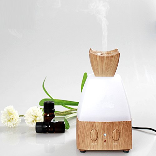 100ml Diffuseur d'Huiles Essentielles/Humidificateur Ultrasonique/Diffuseur Aroma de Parfum/Diffuser Aroma avec Lumière LED Changeante (avec Une Prise électrique européenne)