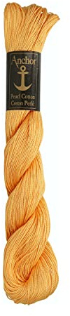 Anchor Perlgarn Stärke 5 4301005-00311 apricot Stickgarn, 100 % Baumwolle, 50g