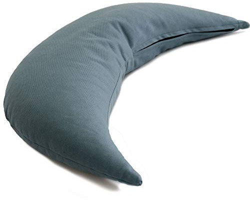 Kräuterkissen Mond ca. 50cm | grau | 8-Kräuter Duftkissen | mit zusätzlichem Bio-Inlett