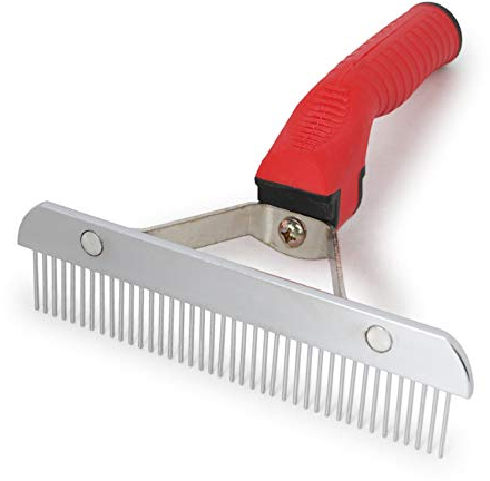 ASOCEA Große Hundekämme Haustier Pflegebürste Rake Brush Slicker Hundebürste mit Weichem Griff Metallentfilzungswerkzeug für Mittelgroße Hunde Verhinderung von Knoten und Verfilztem Haar