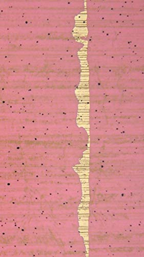 Wachsverzierfolien pastell gestreift Anzahl 1 Stück, Größe 225 x 90 mm, Farbe lachs/gold/schwarz getupft