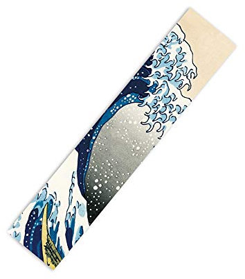 Rayauto Elektro-Skateboard / Longboard / Tanzbrett für Sport / Outdoor, 119,2 x 25,4 cm, doppeltes Wippbrett, wasserdicht, Diamant-Griptape, Aufkleber, Sandpapier (Meereswelle)