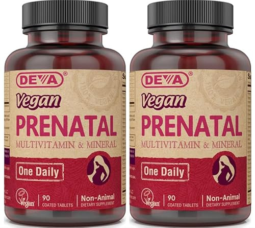 DEVA Vegan Vitamins Prenatal Multivitamin & Mineral - One Daily - 90 Vegetarian Tablets - Pack of 2