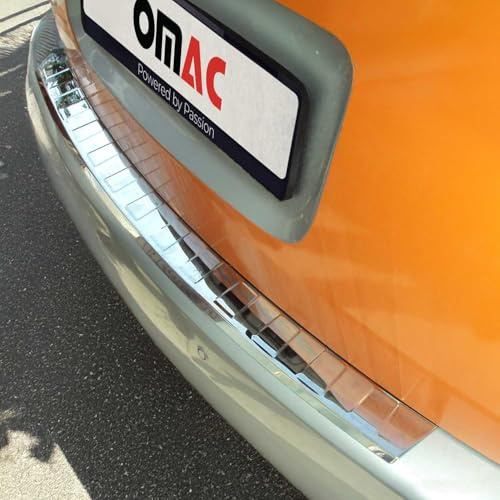 OMAC Ladekantenschutz für Skoda Roomster 2006-2015 Edelstahl Chrom | Stoßstangenschutz, fahrzeugspezifische Passform