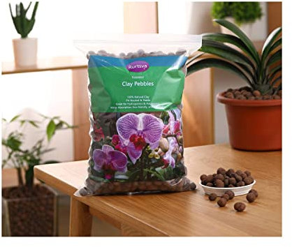 Natural Leca Clay Pebbles, 8LBS 8mm-18mm Expanded Organic Balls Plants Grow Media Gardening Soil for Hydroponics, Drainage, Decoration, Aquaponics