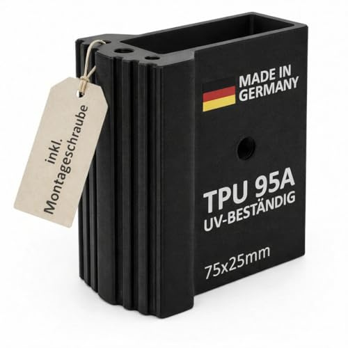 DRUCK SOLUTIONS Leiterfuß | 1x Leiterfuss Ersatzfuß Aussenschuhe aus TPU für Traversen & Aluleitern — Rutschfest, UV-Beständig, Hitzebeständig bis 90°C | Made in Germany | inkl. Befestigungsschrauben