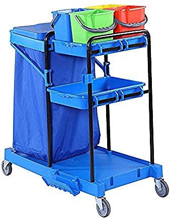 120L Mini Housekeeping Cleaning Trolley on Wheels - Vielseitiger Hausmeisterwagen für Haushalt & Gewerbe - Multifunktionale Haushaltswagen