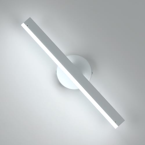 Riserva Lampada da Parete LED Interno 12W, Applique da Parete LED Lampada da 300°, Moderno Luci da Parete Bianco Freddo 6500K, Le Lampade a Parete Alluminio per Camera da Letto, Soggiorno, Corridoio