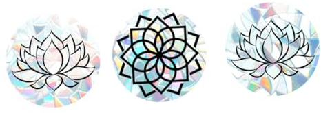 TOPPERFUN 3stücke Statische Aufkleber Mandala Fensterfolie Glastüren Aufkleber Diy Dekorativer Fensteraufkleber Für Zuhause Büro